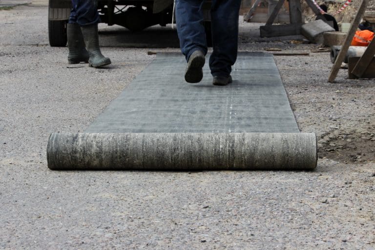 Mineral felt roofing